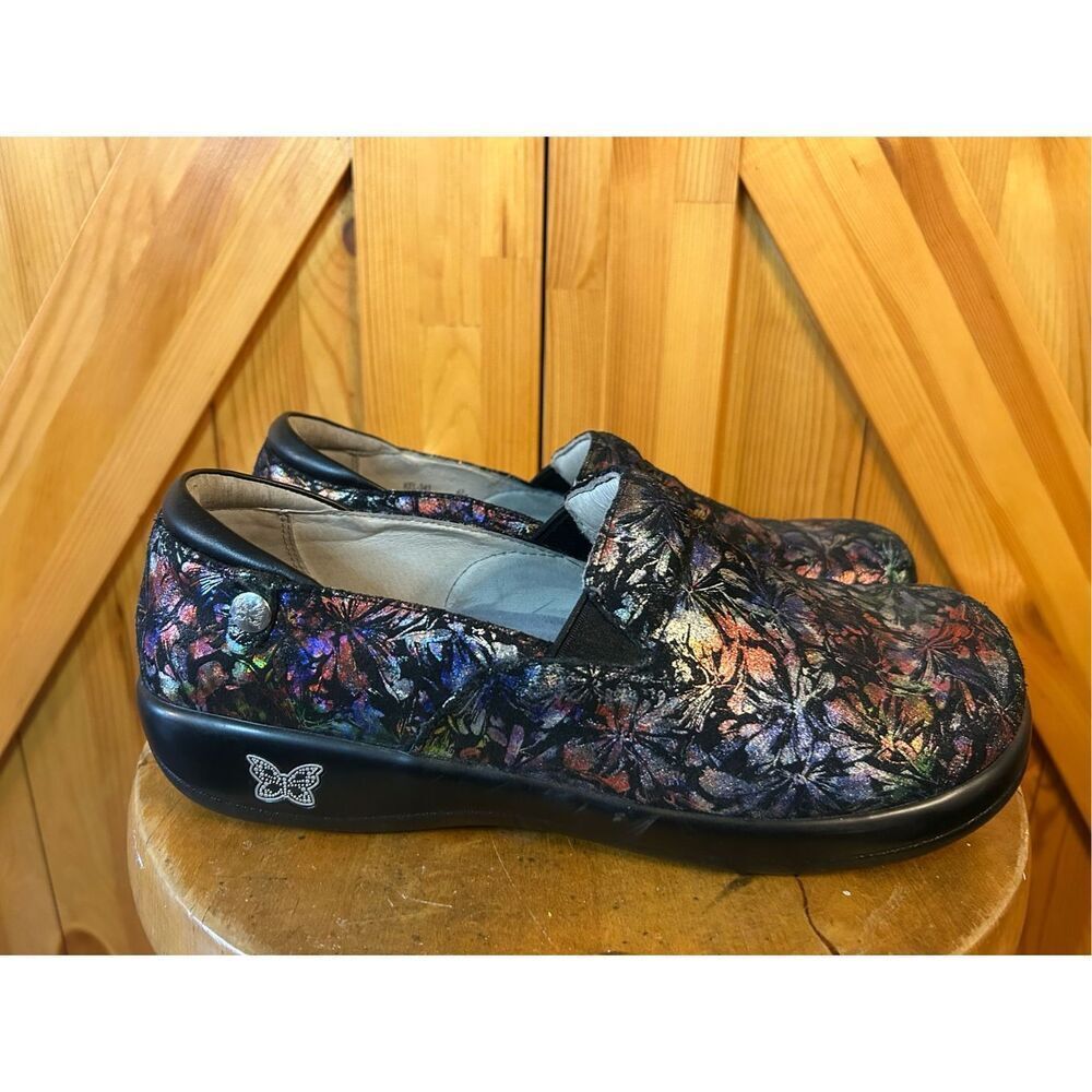 Alegria Multi-Color Floral Slip-On Clogs